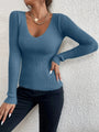 Damen Strickpullover mit V-Ausschnitt – Alina