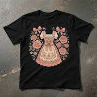 Damen T-Shirt mit Dirndl-Print – RosaBlüte Oktoberfest 2026