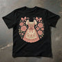 Damen T-Shirt mit Dirndl-Print – RosaBlüte Oktoberfest 2026