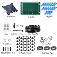 Solar-Tropfbewässerungssystem-Kit Automatisches Bewässern mit 30 Modi & 7 Timern – AquaFlow