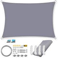 Wasserfester rechteckiger Sonnenschutzsegel mit UV-Schutz und Montagesets – ShadeGuard