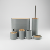 Sechsteiliges Badezimmerzubehör Set - Bamborao