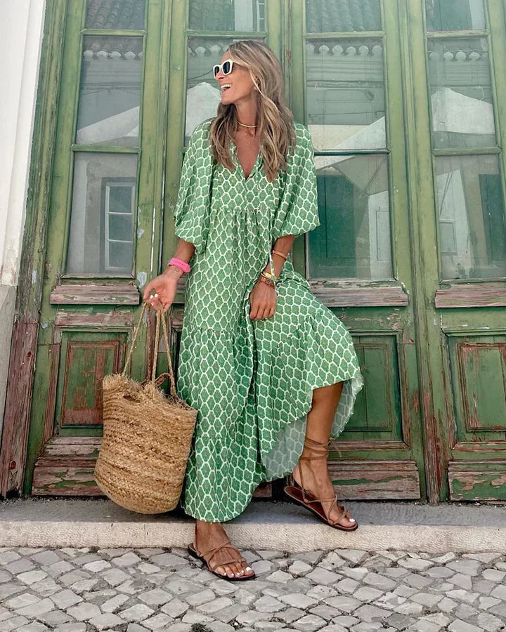 Boho Sommerkleid im Ibiza-Stil mit lockerer Passform – Elira