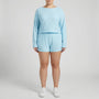 Set Aus Langarmshirt Mit Rundhalsausschnitt Und Shorts Für Große Größen - Charlene