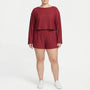 Set Aus Langarmshirt Mit Rundhalsausschnitt Und Shorts Für Große Größen - Charlene