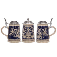 Bierkrug mit Relief & Zinndeckel (0,8 L) – BavariaKrug Oktoberfest 2026