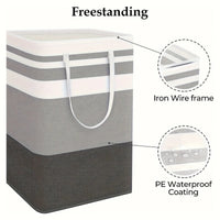75L großer Wäschekorb mit Griffen und zusammenklappbarem Design – Solen