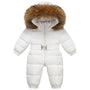 Gefütterter, wasserdichter Winteroverall mit Kapuze und Gürtel – Winterzauber Niko