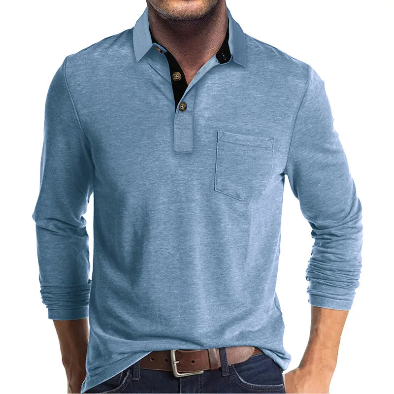 Herren Langarm-Polo atmungsaktiv & vielseitig – Matteo