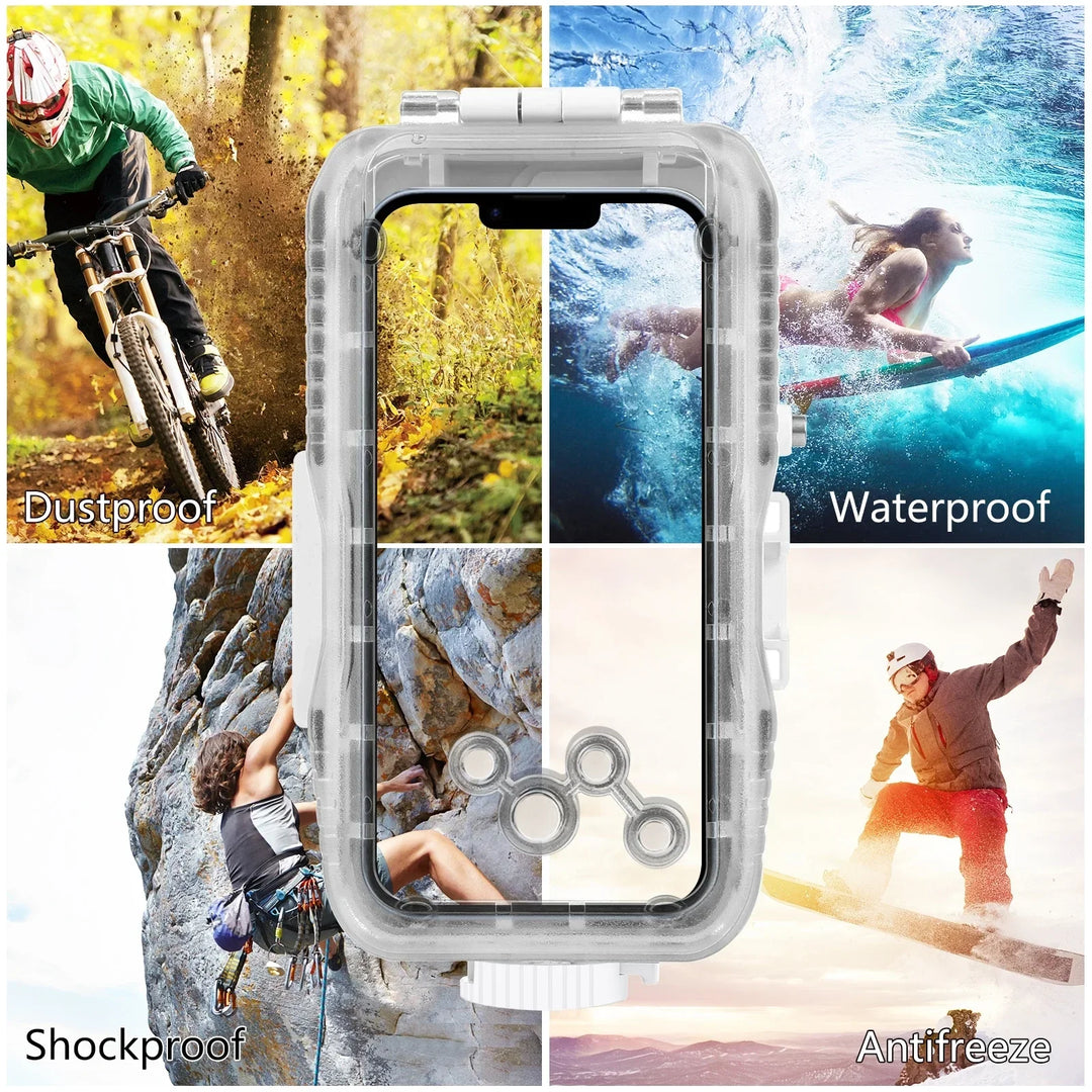 Wasserdichte Tauchhülle für iPhone mit 40 m Tiefe Schutz & Touch-Steuerung – AquaShield