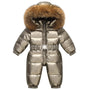 Gefütterter, wasserdichter Winteroverall mit Kapuze und Gürtel – Winterzauber Niko