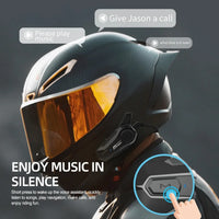 Bluetooth-Motorradhelm-Intercom-Headset mit 1000 m Reichweite & IPX6 wasserdicht – RoadComm