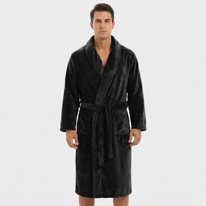 Shawl Collar Full-Length Dressing Gown - Derrick