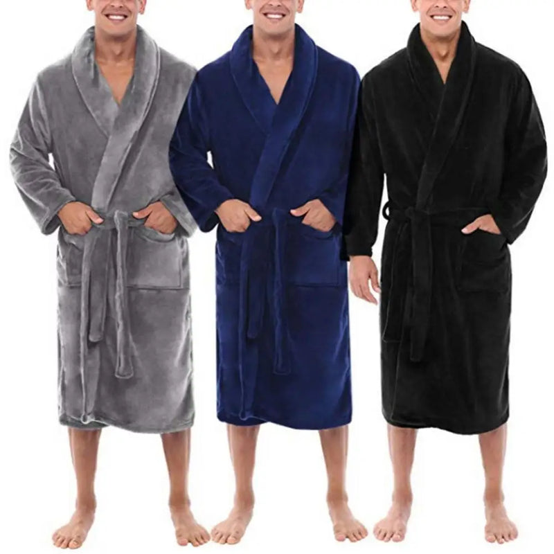 Shawl Collar Full-Length Dressing Gown - Derrick