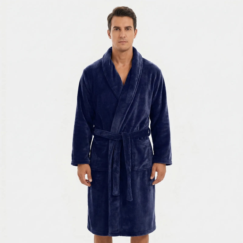 Shawl Collar Full-Length Dressing Gown - Derrick