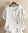 Short-Sleeve Button-Front Blouse - Mindy
