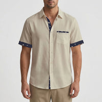 Short-Sleeve Contrast Trim Shirt - Warren