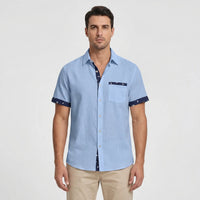 Short-Sleeve Contrast Trim Shirt - Warren