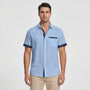 Short-Sleeve Contrast Trim Shirt - Warren