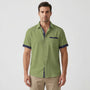 Short-Sleeve Contrast Trim Shirt - Warren
