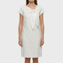 Short Sleeve Bow Detail Shift Dress - Susan