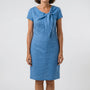 Short Sleeve Bow Detail Shift Dress - Susan