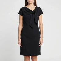Short Sleeve Bow Detail Shift Dress - Susan