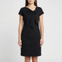 Short Sleeve Bow Detail Shift Dress - Susan