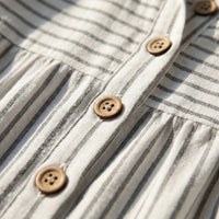 Short Sleeve Button-Detail Summer Dress - Arlene
