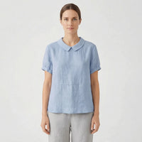 Short Sleeve Collared Women's Top - Maria