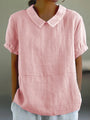 Short Sleeve Collared Women's Top - Maria
