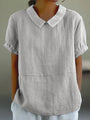 Short Sleeve Collared Women's Top - Maria