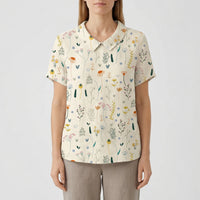 Short Sleeve Wildflower Print Blouse - Mable