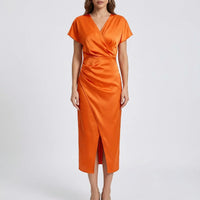 Side-Split Bodycon Midi Dress - Connie