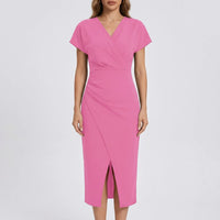 Side-Split Bodycon Midi Dress - Connie