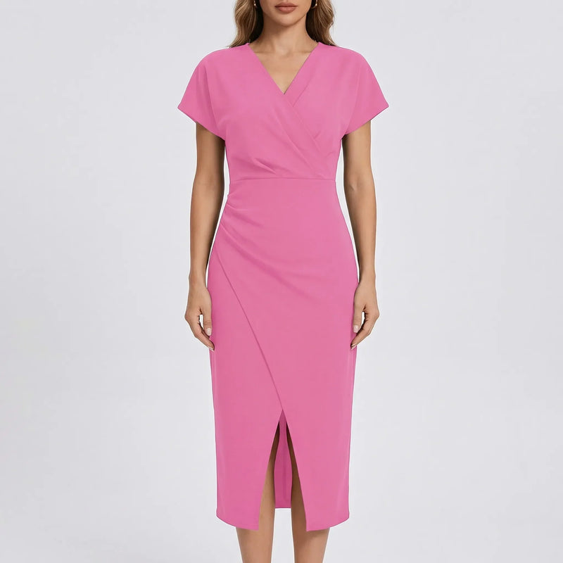 Side-Split Bodycon Midi Dress - Connie