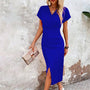 Side-Split Bodycon Midi Dress - Connie
