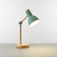 Skandinavische Tischlampe Holz Metall - Lumibrook