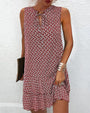 Sleeveless Knee-Length Printed Dress - Ana