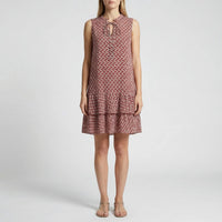 Sleeveless Knee-Length Printed Dress - Ana