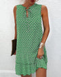 Sleeveless Knee-Length Printed Dress - Ana