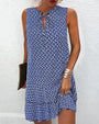 Sleeveless Knee-Length Printed Dress - Ana