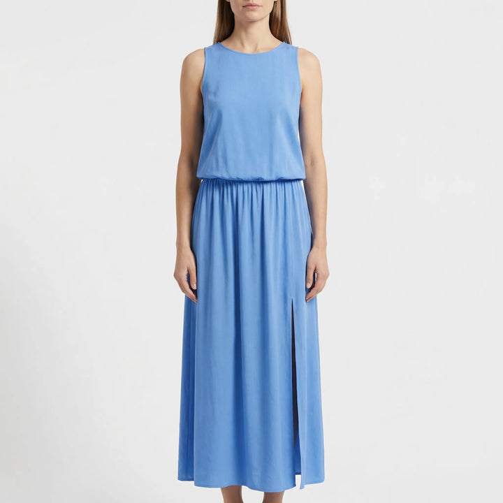 Sleeveless Maxi Dress With Side Split - Vickie