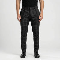 Slim Fit Cropped Check Trousers - Cornelius