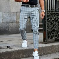 Slim Fit Cropped Check Trousers - Cornelius