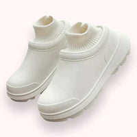 Slip-On Clog With Knitted Ankle Cuff - Madeline