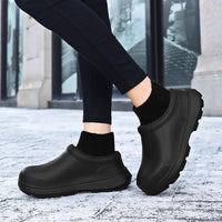 Slip-On Clog With Knitted Ankle Cuff - Madeline