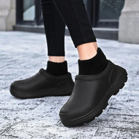 Slip-On Clog With Knitted Ankle Cuff - Madeline