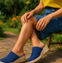 Slip-On Wedge Mule With Round Toe - Mary