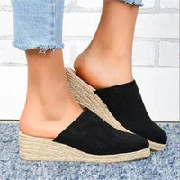 Slip-On Wedge Mule With Round Toe - Mary